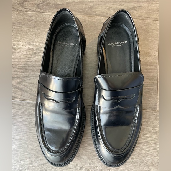 VAGABOND ALEX W LOAFER - POLISHED BLACK 38 with box - Picture 5 of 14